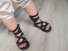 Hot sell verano moda botas romanas alto-top ni?as sandalias ni?os gladiador Sandalias Niño niñas alta calidad zapatos