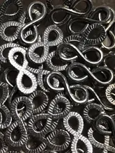 50 Uds. De abalorios de eslabones Infinity, conectores con forma de símbolo de 12x5mm, colgantes de Color plateado Bronce Antiguo, joyería tibetana