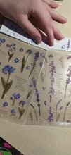 Mohamm-pegatina plana para mascotas, Serie de flores, rosa, cereza, lavanda, decoración, álbum de recortes, regalo, suministros escolares para niña, 1 hoja