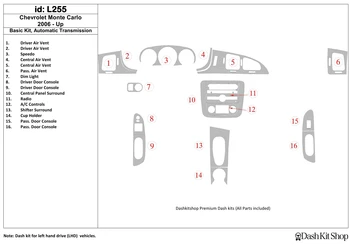 Interior lining for Chevrolet Monte Carlo 2006-UP. Set L255.
Interior lining for Chevrolet Monte Carlo 2006-UP. Set L255.