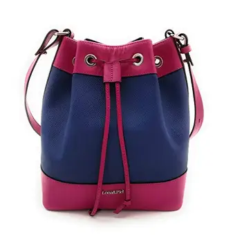 Handbag woman canvas blue and leather 1ª quality fuchsia Color, clasp closure and adjustable cord, 29x26x13 cm. Made in Spain
Handbag woman canvas blue and leather 1ª quality fuchsia Color, clasp closure and adjustable cord, 29x26x13 cm. Made in Spain