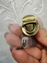 Redonda de Metal en forma de cierre de giro bloqueo por giro bloqueo para bolso de bricolaje bolso Hardware L4ME