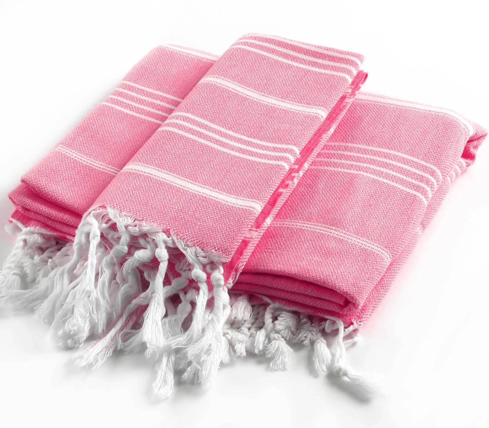 

CACALA %100 Cotton 2 Pieces Turkish Towel Pestemal Set - 1 Piece 100x180Cm Bath Beach Towel 1 Piece 60x90Cm Hand Face Towel
