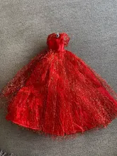 Gran oferta en 7 colores disponibles, vestido de princesa de boda hecho a mano de alta calidad, vestido de ropa elegante para Barbie, vestidos de muñeca