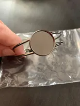 Alta calidad 20mm 25mm 7 colores plateados brazalete Base pulsera en blanco bandeja de hallazgos bisel Ajuste de Cameo de cabujón