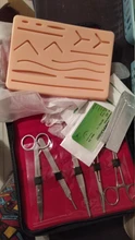 Kit de entrenamiento de sutura quirúrgica, para operar la piel, modelo de Práctica de sutura, almohadilla de entrenamiento, Kit de herramientas, equipo de enseñanza