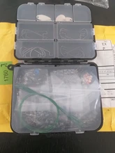 Unids/caja de aparejos de pesca, accesorios para cajas, juego con ganchos, peso plomo a presión para cebo de carpa, señuelo, accesorios de invierno, 246