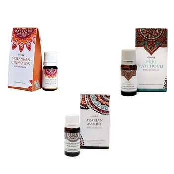 PACK ESENCIAS GOLOKA cinnamon, myrrh and PATCHOULI (PATCHOULI)-3 BOATS BOATS DE 10ML - 30ML aromatic
PACK ESENCIAS GOLOKA cinnamon, myrrh and PATCHOULI (PATCHOULI)-3 BOATS BOATS DE 10ML - 30ML aromatic