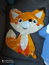 Globos de papel de aluminio con dibujos de animales para niños, Globos de aire de ardilla, zorro, decoraciones para fiesta de cumpleaños, juguetes inflables de erizo