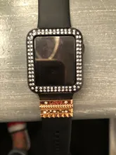 Las señoras de las mujeres para Apple Watch serie SE 6 5 4 3 PC de la cubierta Protector con punta de diamante parachoques para iWatch 40mm 44mm, 42mm, 38mm Accesorios