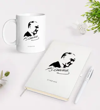 Personalized Ataturk Themed White Notebook Pen Mug Seti-26
Personalized Ataturk Themed White Notebook Pen Mug Seti-26