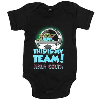 

Baby bodysuit spoof baby Yoda my soccer team Hala Celtic