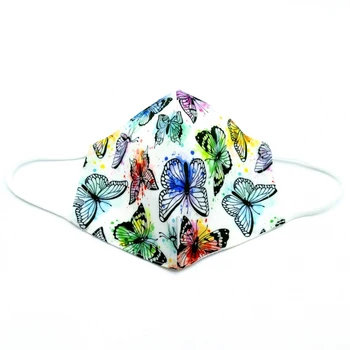 Adult reusable face mask fabric funny design with washable butterflies with filter opening.
Adult reusable face mask fabric funny design with washable butterflies with filter opening.