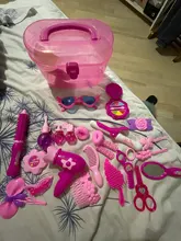 1 Juego de salón de belleza juego que Kit de maquillaje niños juguete juego de casa con caja portátil M09