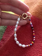 Pulseras coloridas cuentas de semillas para mujer, brazaletes bohemios de perlas ovaladas, joyería de playa, regalos de fiesta, L181