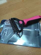 HSWLL-cepillo de doble cara de acero inoxidable para Gato, peine profesional para perros grandes, cuchillo rastrillo de nudo abierto, productos para el cuidado de mascotas