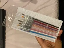 Juego de pinceles para manicura profesional, pinceles para pintura acrílica de diamantes de imitación, Kit de esmalte de Gel UV, gradiente de forro de uñas