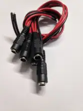 Conectores de CC de 12V y 5A, Cable de alimentación de 5,5x2,1mm, conector macho y hembra para cámara de seguridad CCTV, conectores adaptadores de corriente