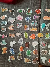 50 Uds. Mezcla de estilos, pegatina de animales de acuarela, luz de neón, pegatinas divertidas DIY para portátil, coche, equipaje, bicicleta, Juguetes