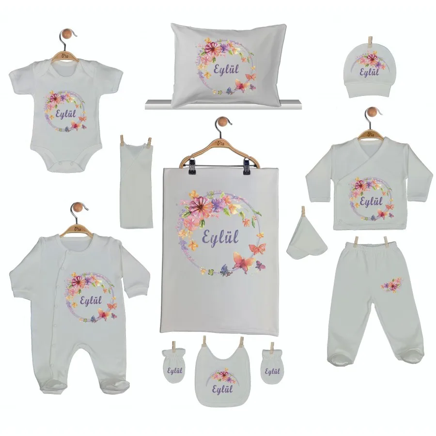 Hospital Output Set New Born Baby Girl set 11 Piece set 100 Cotton Production Custom Name lettering Custom Pouch Baby kit 2021 summer
Hospital Output Set New Born Baby Girl set 11 Piece set 100 Cotton Production Custom Name lettering Custom Pouch Baby kit 2021 summer