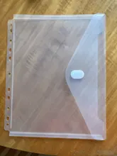 Archivador de plástico transparente con 11 orificios, 5 uds., tamaño de las letras, 8 1/2x11, bolsas de papel para archivador de 2/ 3/4 anillos