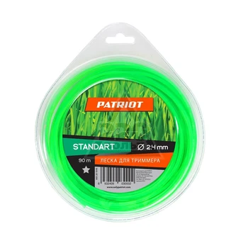 Fishing line for trimmers PATRIOT 240-90-3 Standard 2.4mm L 90 m 
Fishing line for trimmers PATRIOT 240-90-3 Standard 2.4mm L 90 m