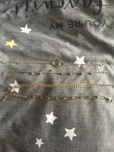 Modyle-Conjunto de pulseras de Metal bohemias para mujer, brazaletes Vintage Punk, Color dorado Simple, regalo de joyería