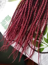 Trenzas de ganchillo para mujer, cabello sintético de color negro, ombré, marrón, senegalés, 30 hebras