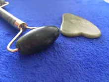 Cara Natural masajeador Guasha Jade rodillo raspador de herramientas de cuidado para la piel Facial de masaje Microniddle limpiador Facial cuidado de la piel