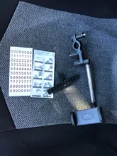 Soporte de teléfono móvil telescópico plegable para coche, espejo retrovisor de 360 grados de rotación, soporte a presión para asiento delantero