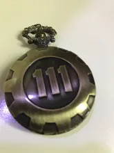 Retro Fallout 4 Cámara 111 reloj de bolsillo de cuarzo de moda electrónica juego de reloj COLLAR COLGANTE Fob regalo de reloj para hombres y mujeres