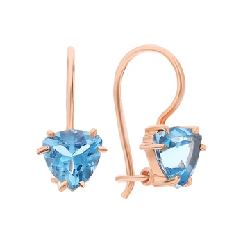 Gold earrings with Topaz sunlight sample 585
Gold earrings with Topaz sunlight sample 585