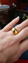 Anillo liso personalizado para Mujer, sortijas de acero inoxidable de Color dorado, joyería personalizada