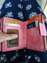 Cartera de cuero con broche para mujer, monedero pequeño y delgado, tarjetero, billetera y cartera de diseñador de marca de lujo, 2021