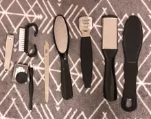 Juego de Herramientas de pedicura 10 en 1, producto para eliminar la piel muerta, para el cuidado de los pies de las uñas, acero inoxidable