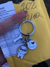 LLavero de aleación de Metal para hombre y mujer, colgante de perro, llavero de coche, bolso, llavero