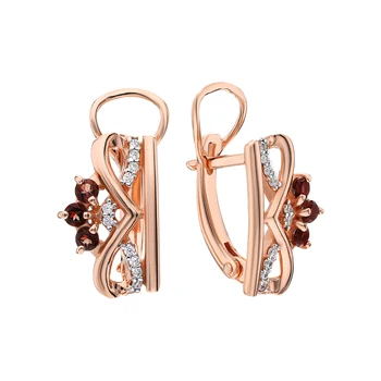 Silver earrings with cubic zirconia and Garnet sunlight sample 925
Silver earrings with cubic zirconia and Garnet sunlight sample 925