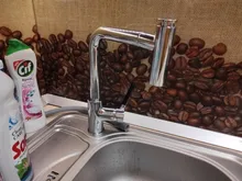 Tap-Crane Kitchen-Faucets Pull-Out Water-Mixer Frap Chrome Single-Handle Taps Swivel