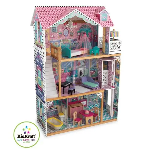 Трехэтажный дом для кукол Барби &quotАннабель" (Annabelle) с мебелью 17 элементов |