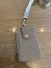 Porta tarjetas de identificación para estudiante y enfermera, correa de cuero para el cuello, alta calidad, 3 bolsillos, insignia, 2020