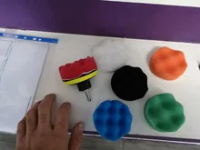 Herramientas de decoración de coche pulido y encerado, esponja de pulido encerado, rueda de esponja de abrillantado para coche, 3 pulgadas, 8 piezas