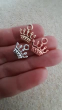 20 piezas encantos corona 13x14mm plata tibetana/oro/bronce chapado colgantes joyería antigua fabricación artesanal DIY