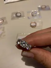 Anillos de Compromiso de boda para mujer, joyería femenina de Color plateado con piedra de circonia, joyería de adhesión estética R014