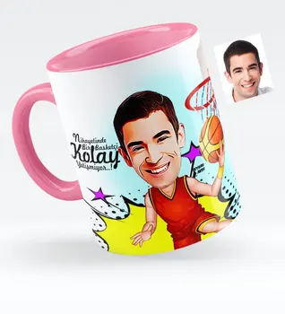 Personalized Men Basketball Player Caricature Of Pink Mug cup-1
Personalized Men Basketball Player Caricature Of Pink Mug cup-1