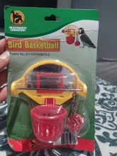 Mini aro de baloncesto para loros, juguetes con cascabel, jaula para periquito, Color de juguete, al azar, divertido, para loros, juguetes de aves