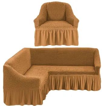 Cover for corner sofa and one armchair, mustard
Cover for corner sofa and one armchair, mustard