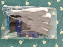 Guantes de seguridad laboral de acero inoxidable, 1 Uds., anticorte, malla metálica, para carnicero