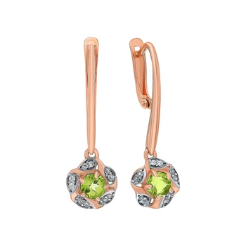Silver earrings with хризолитом and cubic zirconia sunlight sample 925 test
Silver earrings with хризолитом and cubic zirconia sunlight sample 925 test
