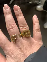 Foxanry-anillos con letras en inglés para mujer, Plata de Ley 925, 26, chapado en oro Vintage francés Irregular, regalos de joyería para fiesta