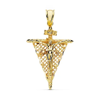 18k gold pendant Christ Remedy Animas 35mm. Veil of darkness openwork smooth brightness Sun Moon
18k gold pendant Christ Remedy Animas 35mm. Veil of darkness openwork smooth brightness Sun Moon